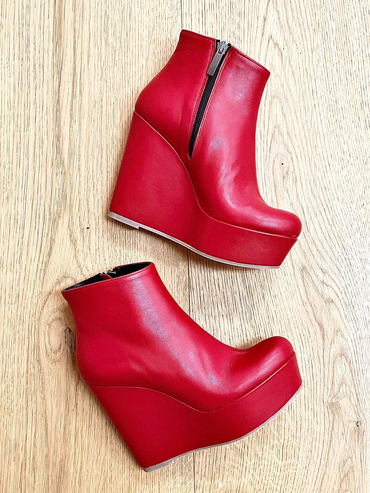 BOOT PELLE ROSSO
