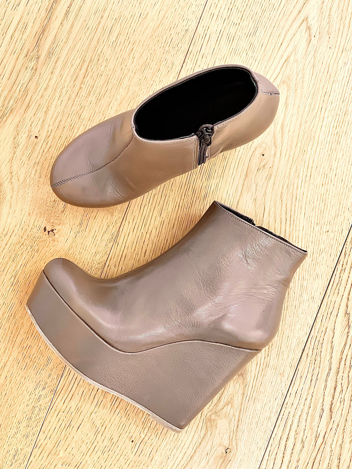BOOT PELLE TAUPE