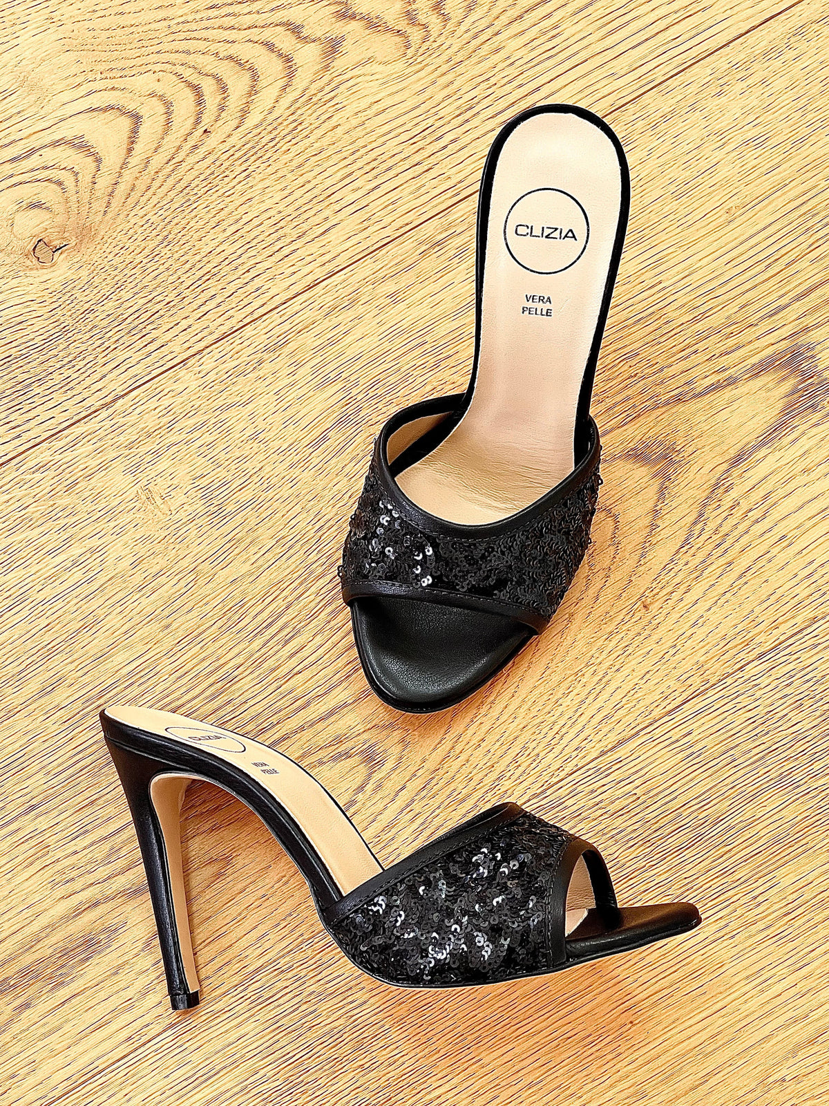 TEA PAILLETTES NERO