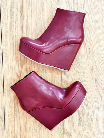 BOOT PELLE BORDEAUX