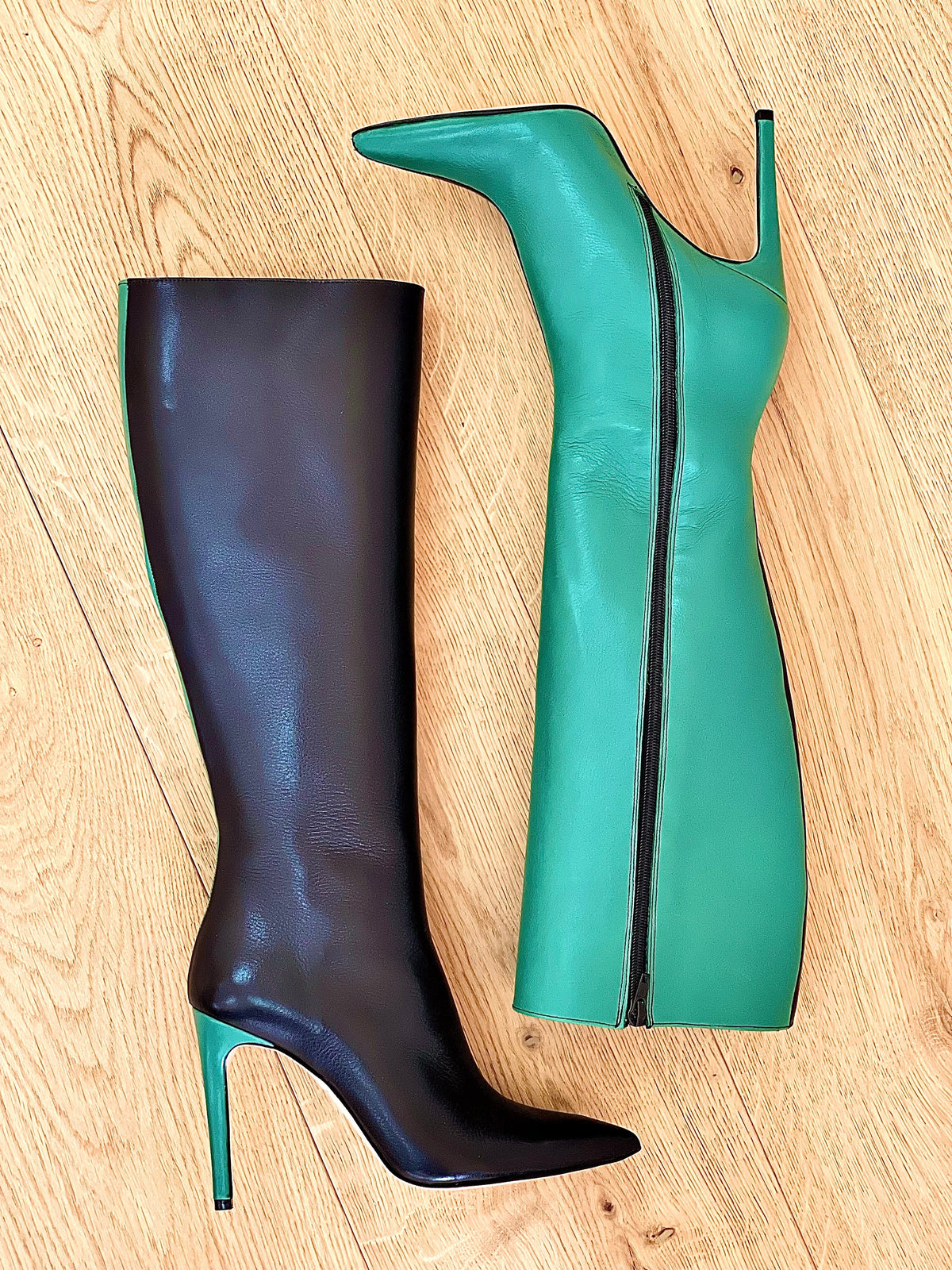 KELLY PELLE NERO / VERDE