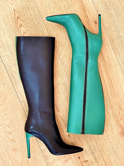 KELLY PELLE NERO / VERDE
