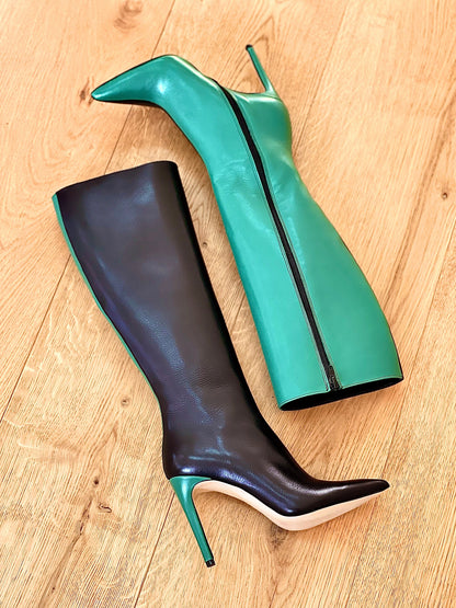 KELLY PELLE NERO / VERDE