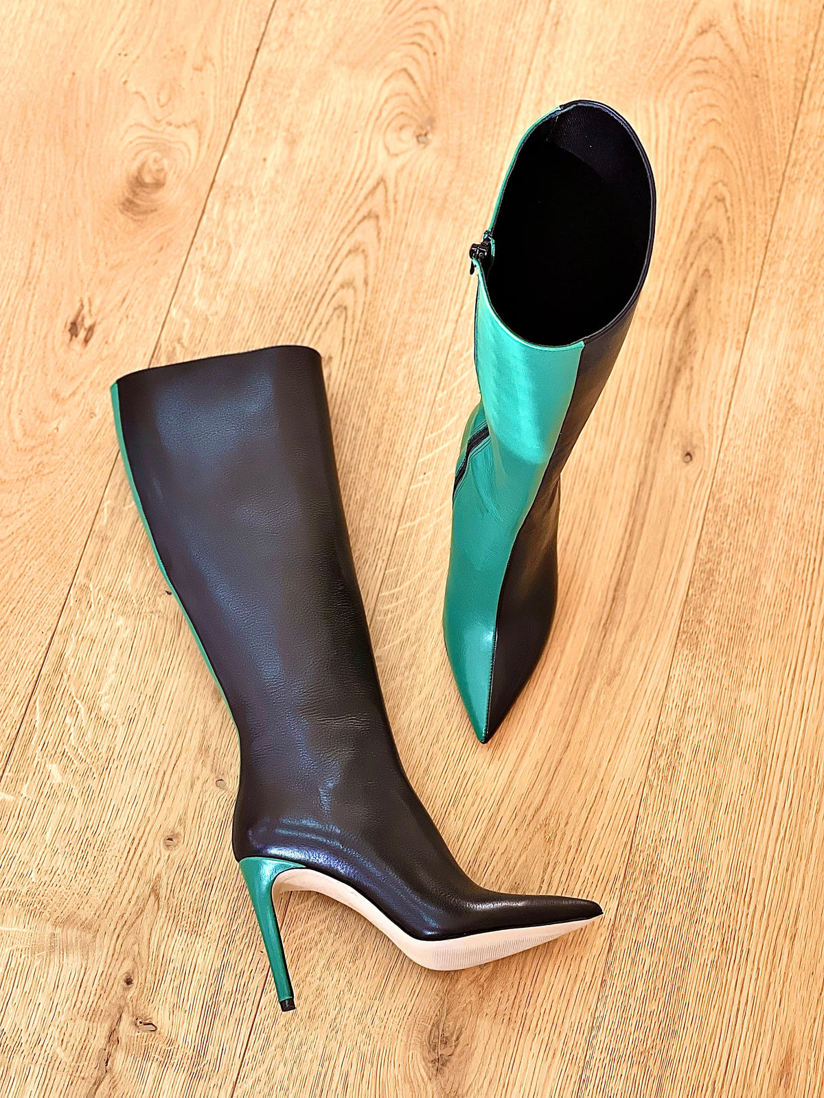 KELLY PELLE NERO / VERDE