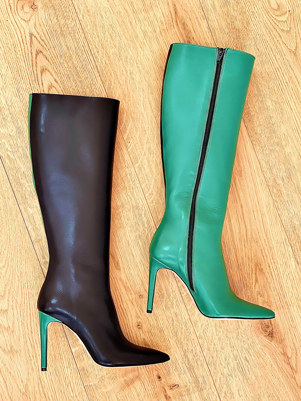 KELLY PELLE NERO / VERDE