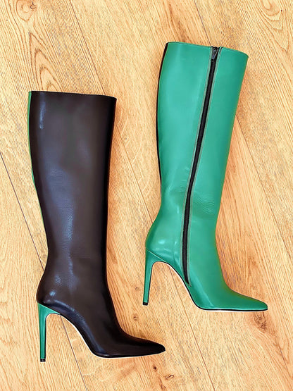 KELLY PELLE NERO / VERDE
