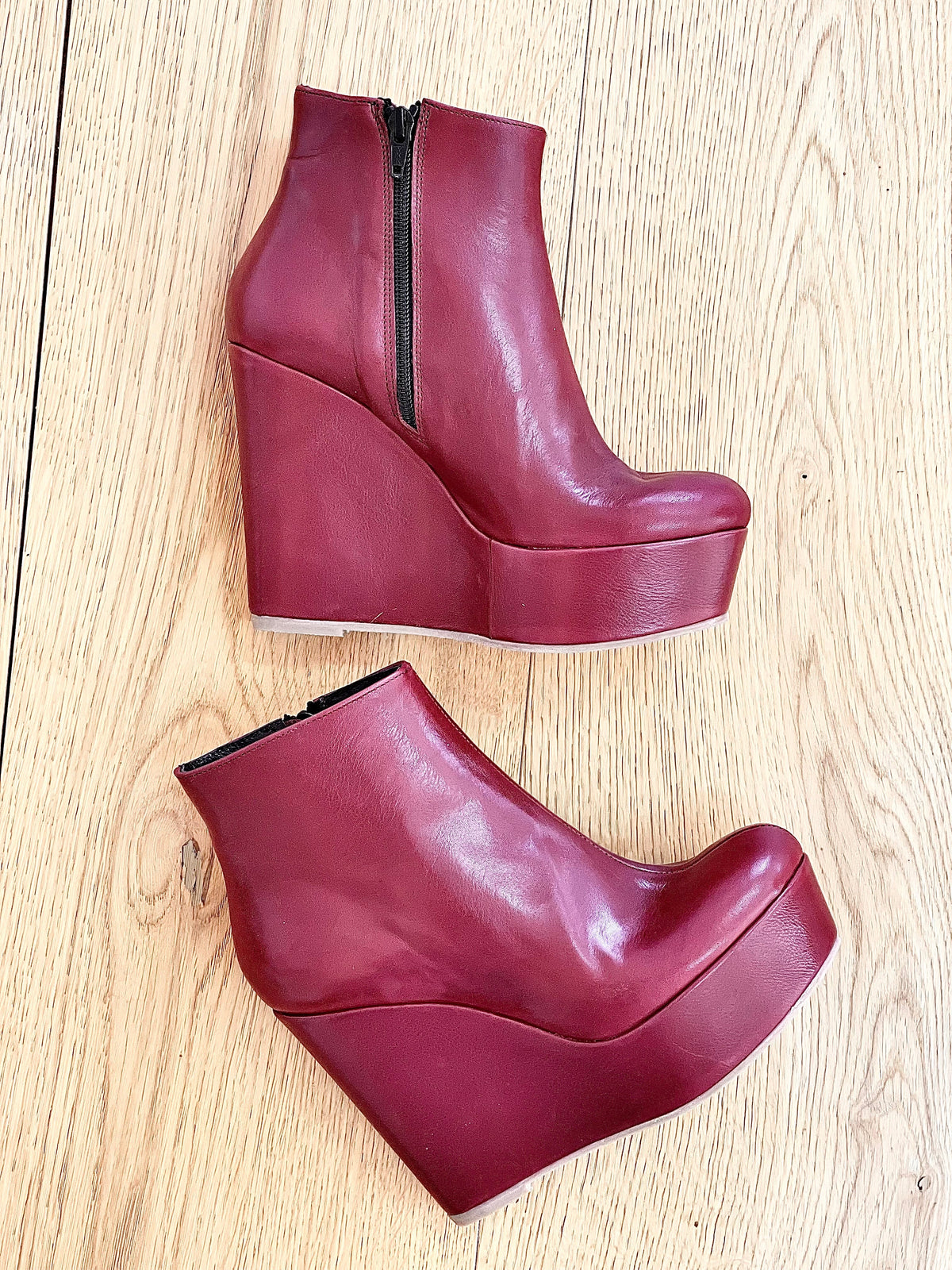 BOOT PELLE BORDEAUX