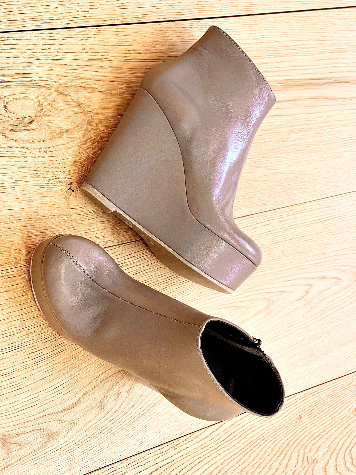 BOOT PELLE TAUPE
