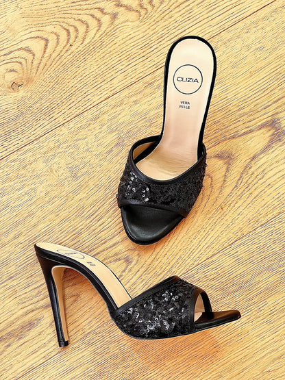 TEA PAILLETTES NERO