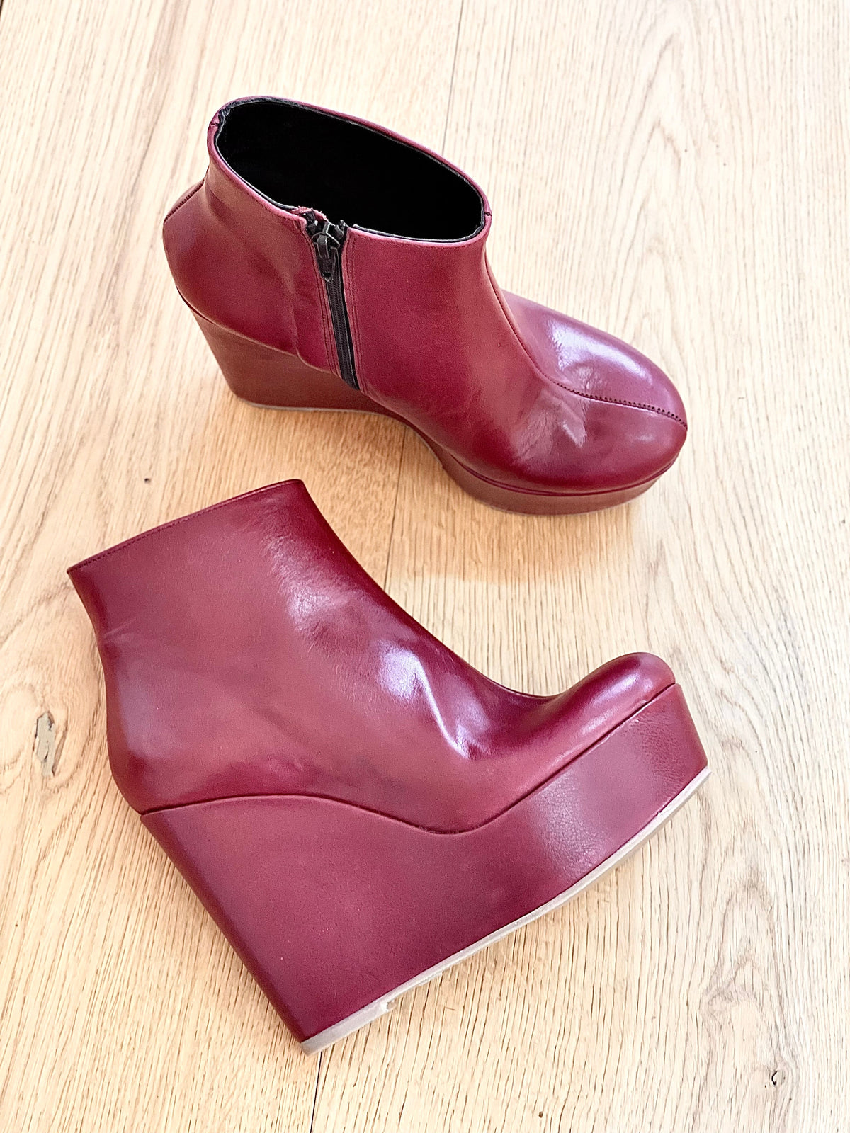 BOOT PELLE BORDEAUX