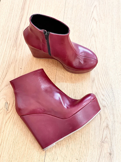 BOOT PELLE BORDEAUX