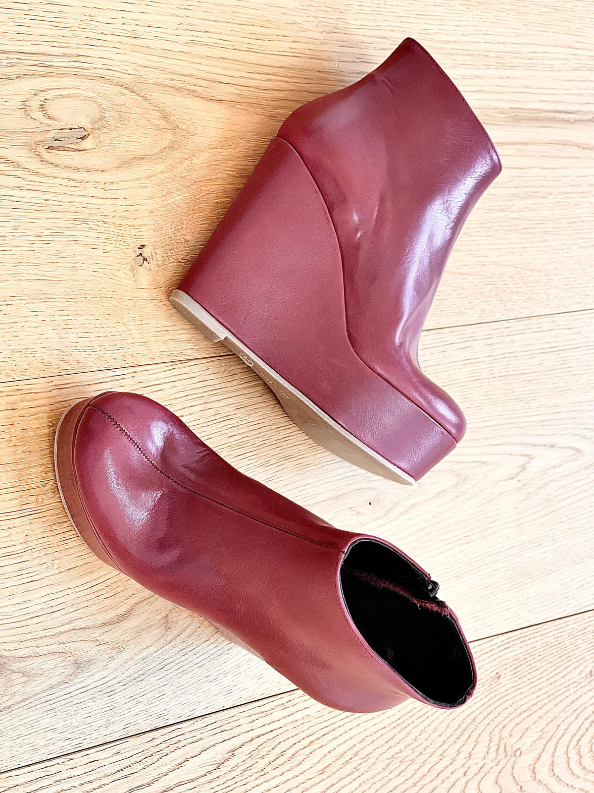 BOOT PELLE BORDEAUX